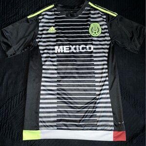 Adidas Black and Green Mexico Short Sleeve Tee